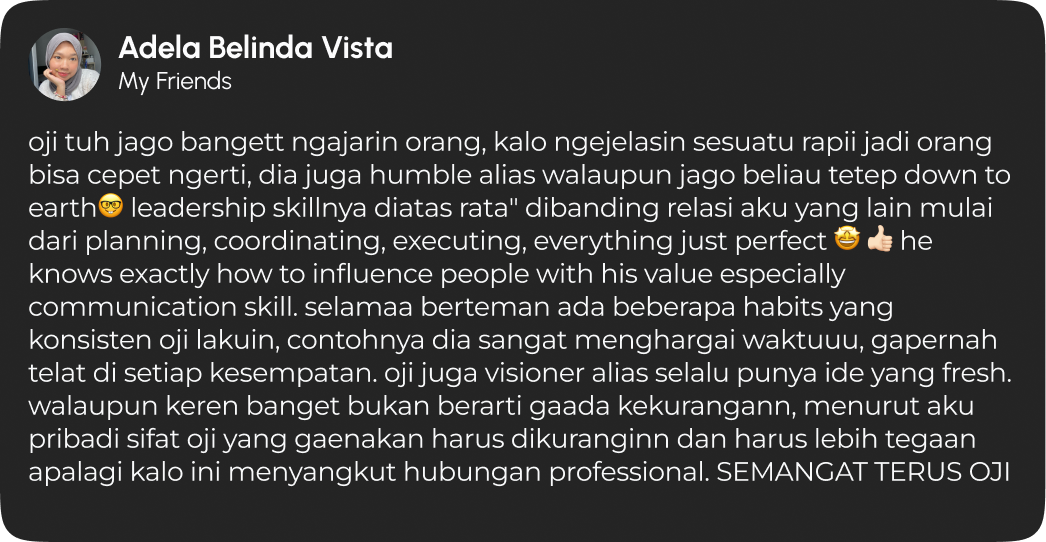Adela Belinda Vista Testimonial